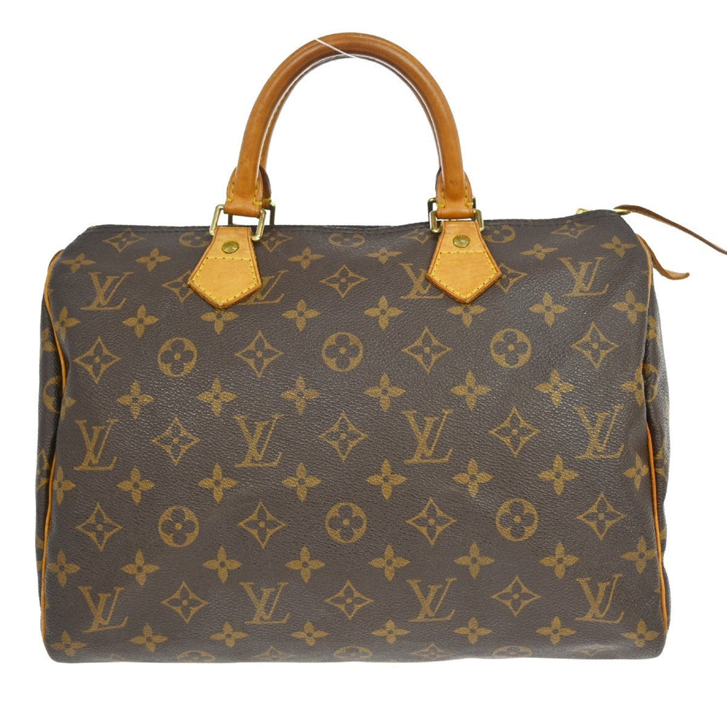 Louis Vuitton Speedy Handbag Monogram Canvas Brown Canvas Handbag ( )