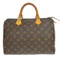 Louis Vuitton Speedy Handbag Monogram Canvas Brown Canvas Handbag ( )