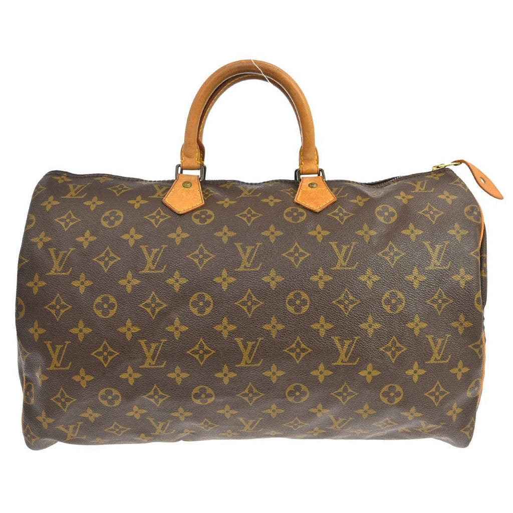 Louis Vuitton Speedy Handbag Monogram Canvas Brown Canvas Handbag ( )