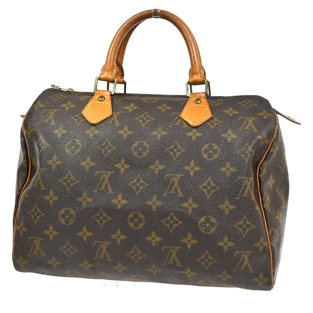 Louis Vuitton Speedy Handbag Monogram Canvas Brown Canvas Handbag ( )