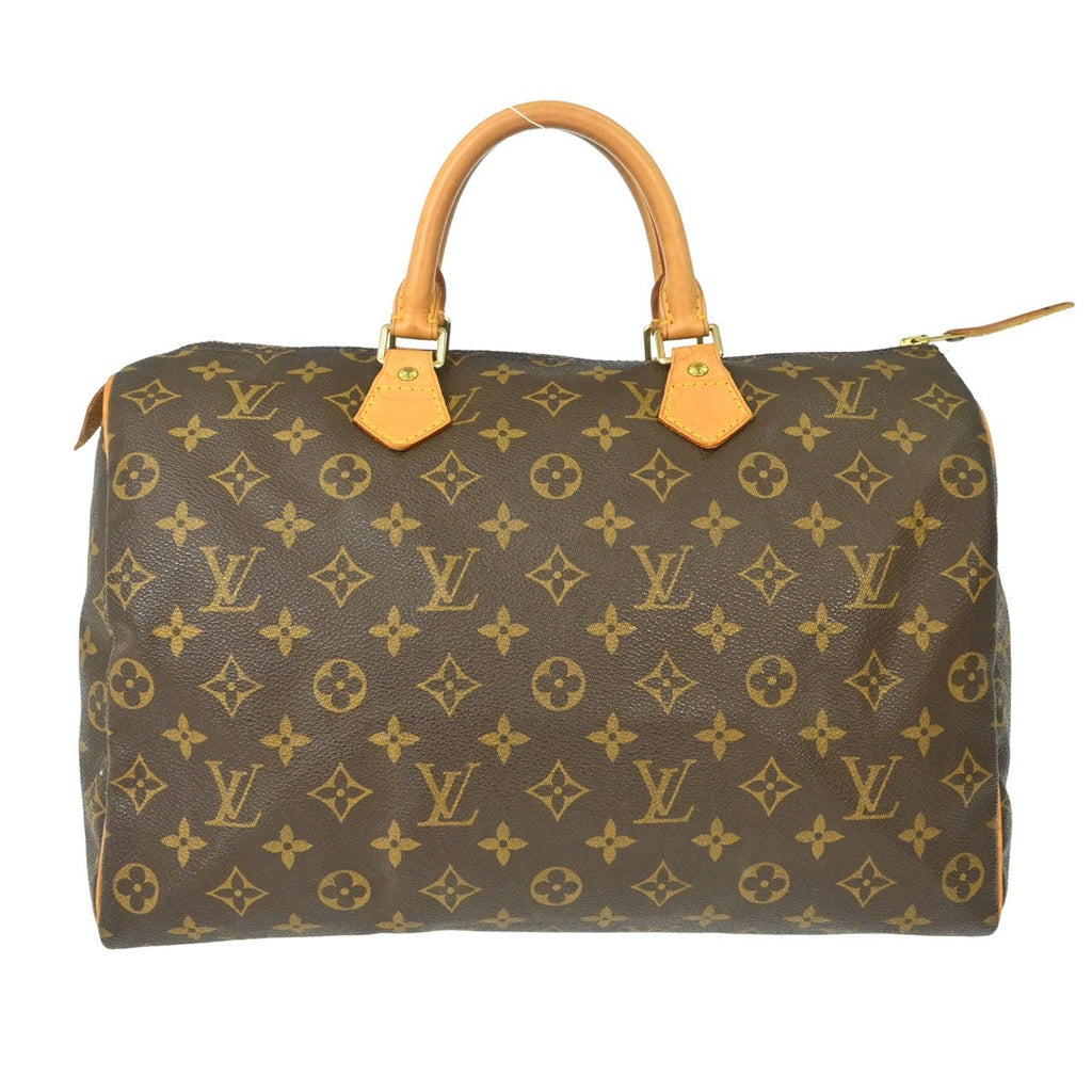 Louis Vuitton Speedy Handbag Monogram Canvas Brown Canvas Handbag ( )