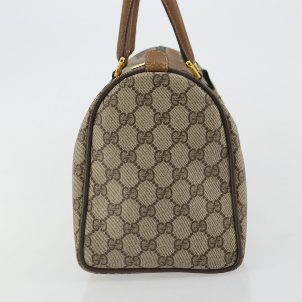 Gucci Vintage Web Sherry Line Handbag Micro Gg Canvas Beige Canvas Handbag (Authentic  )