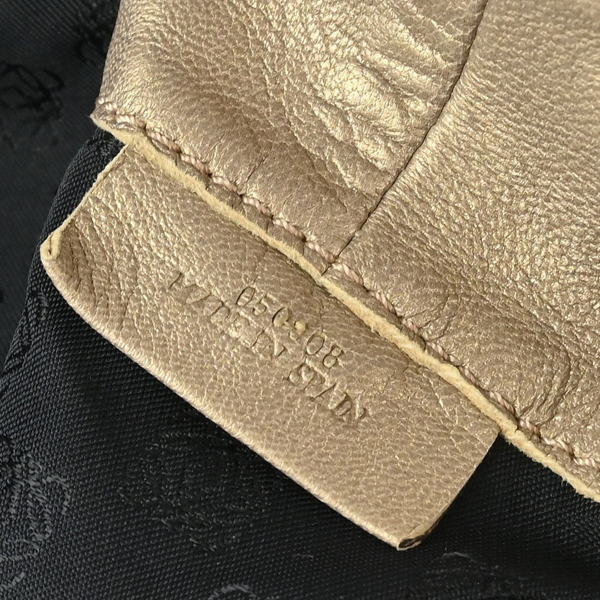 Loewe Anagram Logo Nappa Aire Hand Bag Leather Gold Leather Handbag (Authentic  )