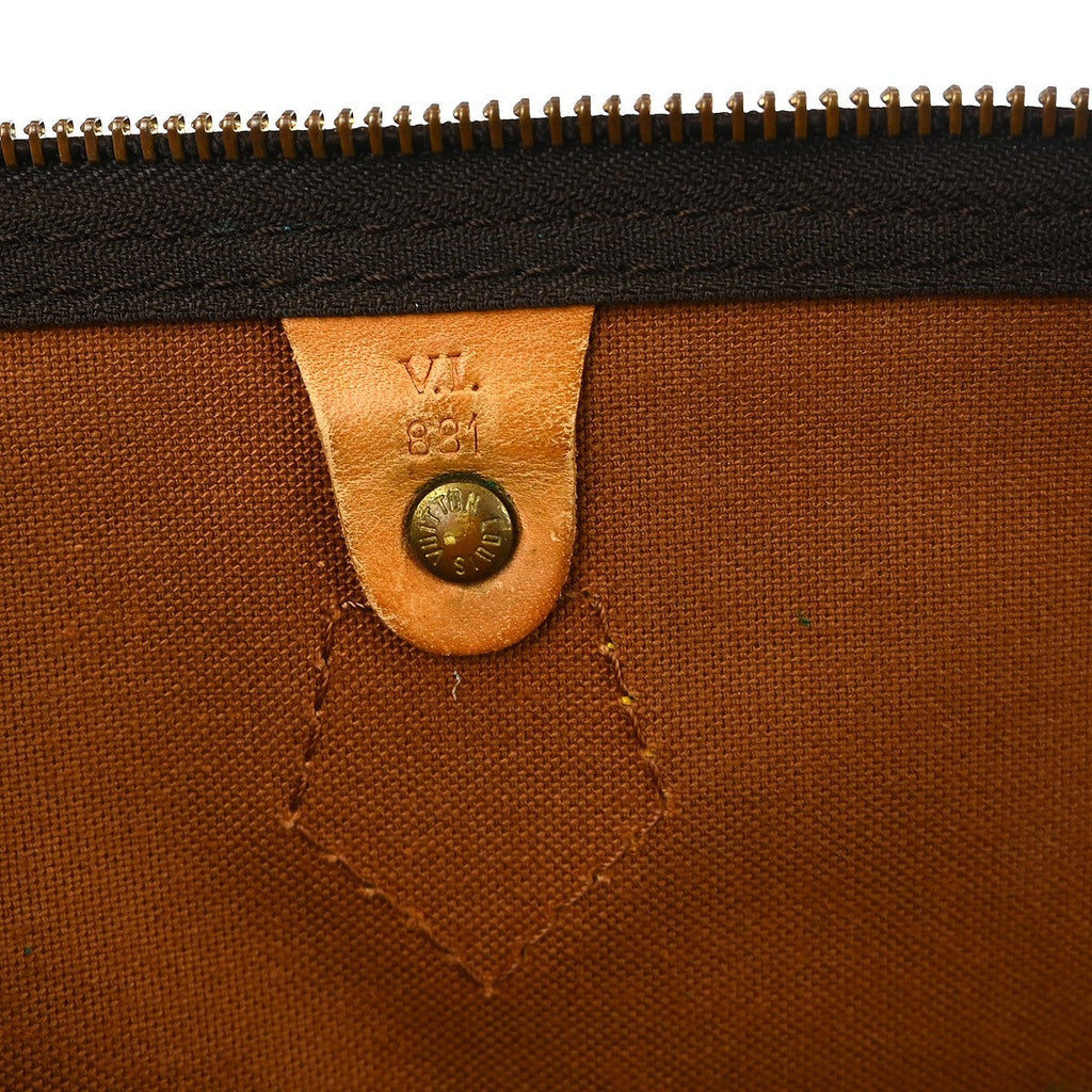 Louis Vuitton Speedy Handbag Monogram Canvas Brown Canvas Handbag ( )