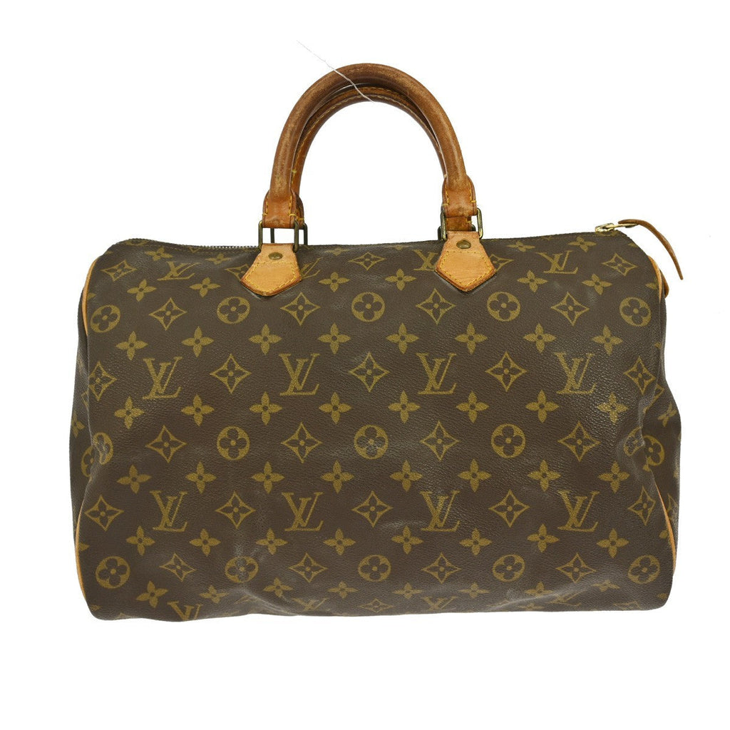 Louis Vuitton Speedy Handbag Monogram Canvas Brown Canvas Handbag ( )
