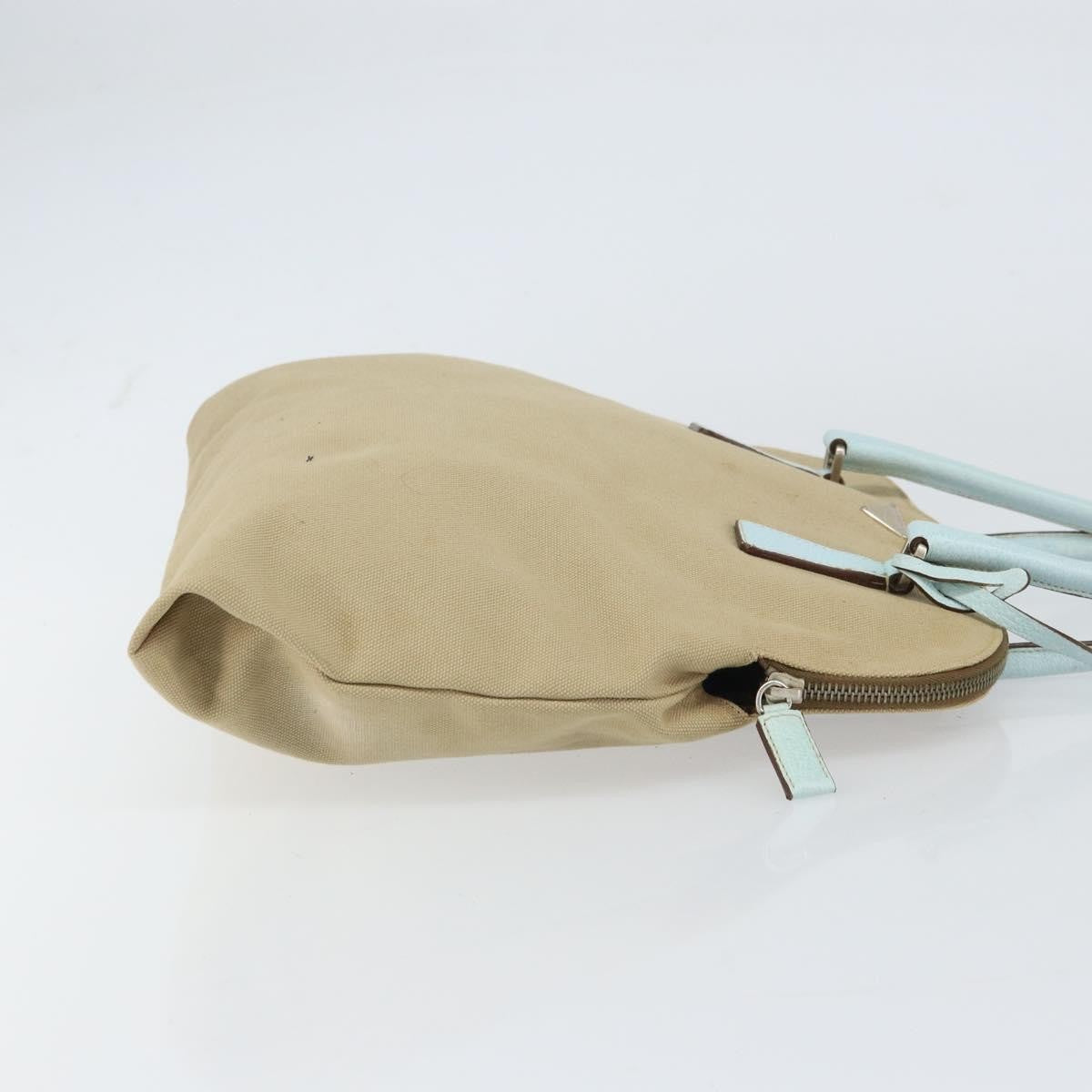 Prada Vintage Handbag Canvas Beige Canvas Handbag (Authentic  )
