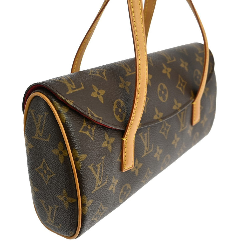 Louis Vuitton Sonatine Handbag Monogram Canvas Brown Canvas Handbag (Authentic  )