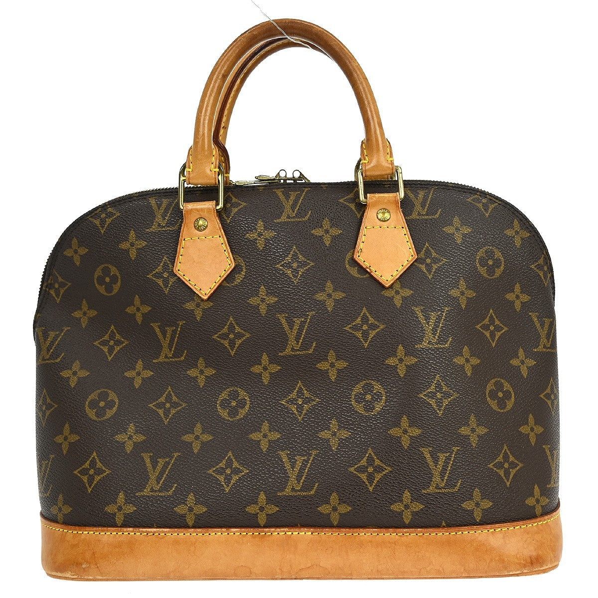 Louis Vuitton Alma Handbag Monogram Canvas Brown Canvas Handbag ( )