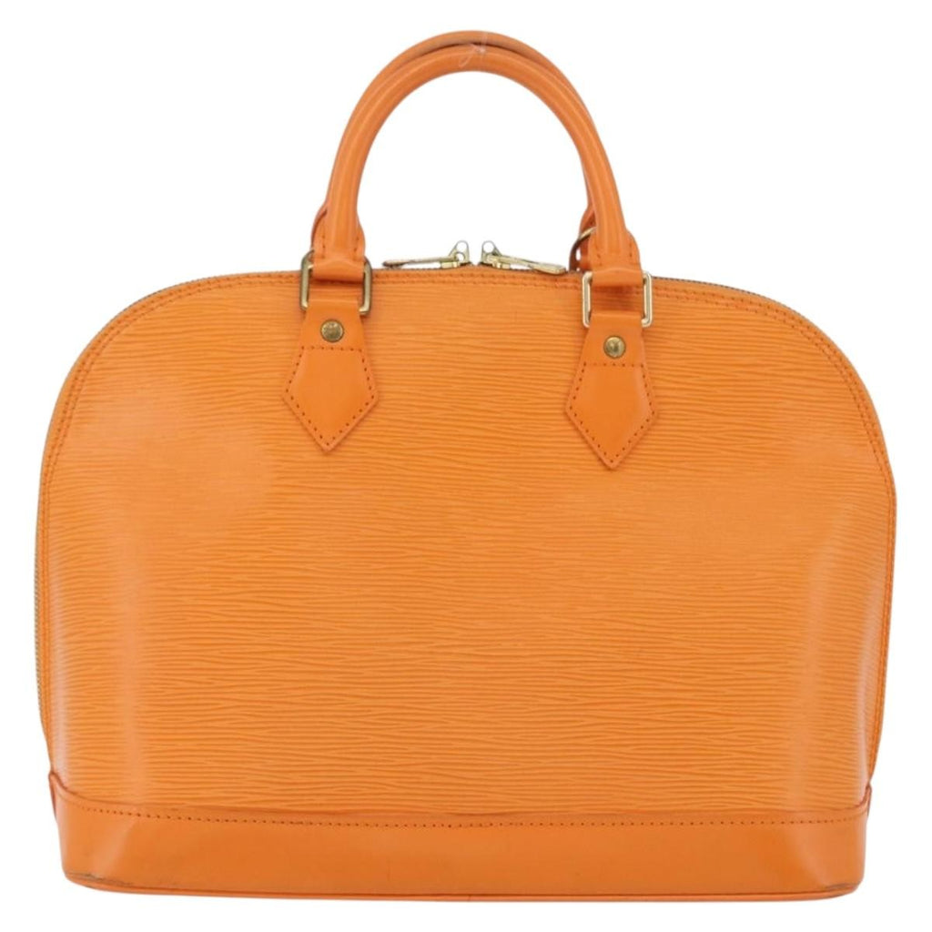 Louis Vuitton Alma Handbag Epi Leather Orange Leather Handbag (Authentic  )