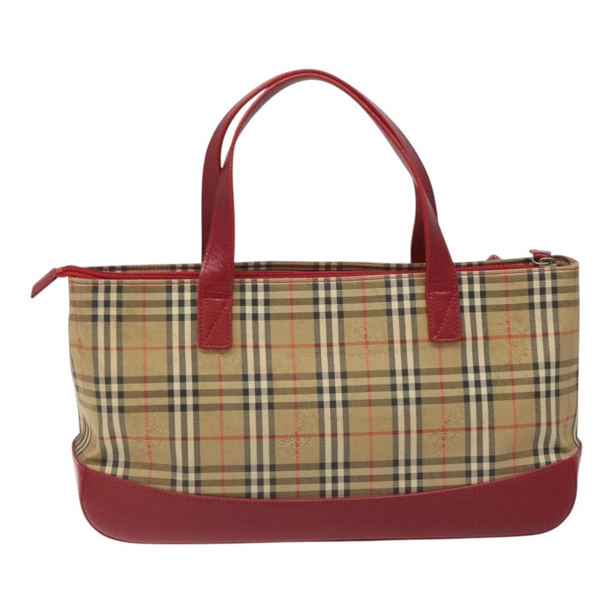 Burberry Nova Check Handbag Nova Check Canvas And Leather Beige Canvas Handbag (Authentic  )