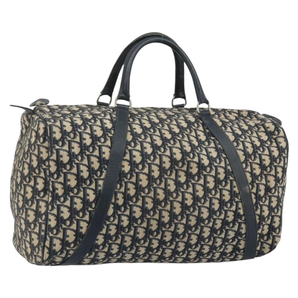 Christian Dior Vintage Trotter Handbag Canvas Navy Canvas Handbag ( )
