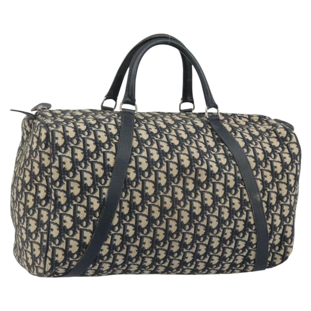 Christian Dior Vintage Trotter Handbag Canvas Navy Canvas Handbag ( )