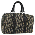 Christian Dior Vintage Trotter Boston Bag Diorissimo Canvas Navy Canvas Handbag ( )