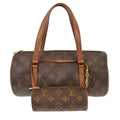 Louis Vuitton Papillon Handbag Monogram Canvas Brown Canvas Handbag ( )