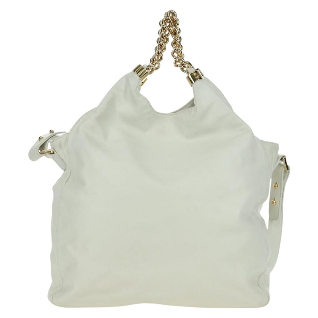 Chanel Rodeo Drive Hobo Leather White Leather Handbag (Authentic  )