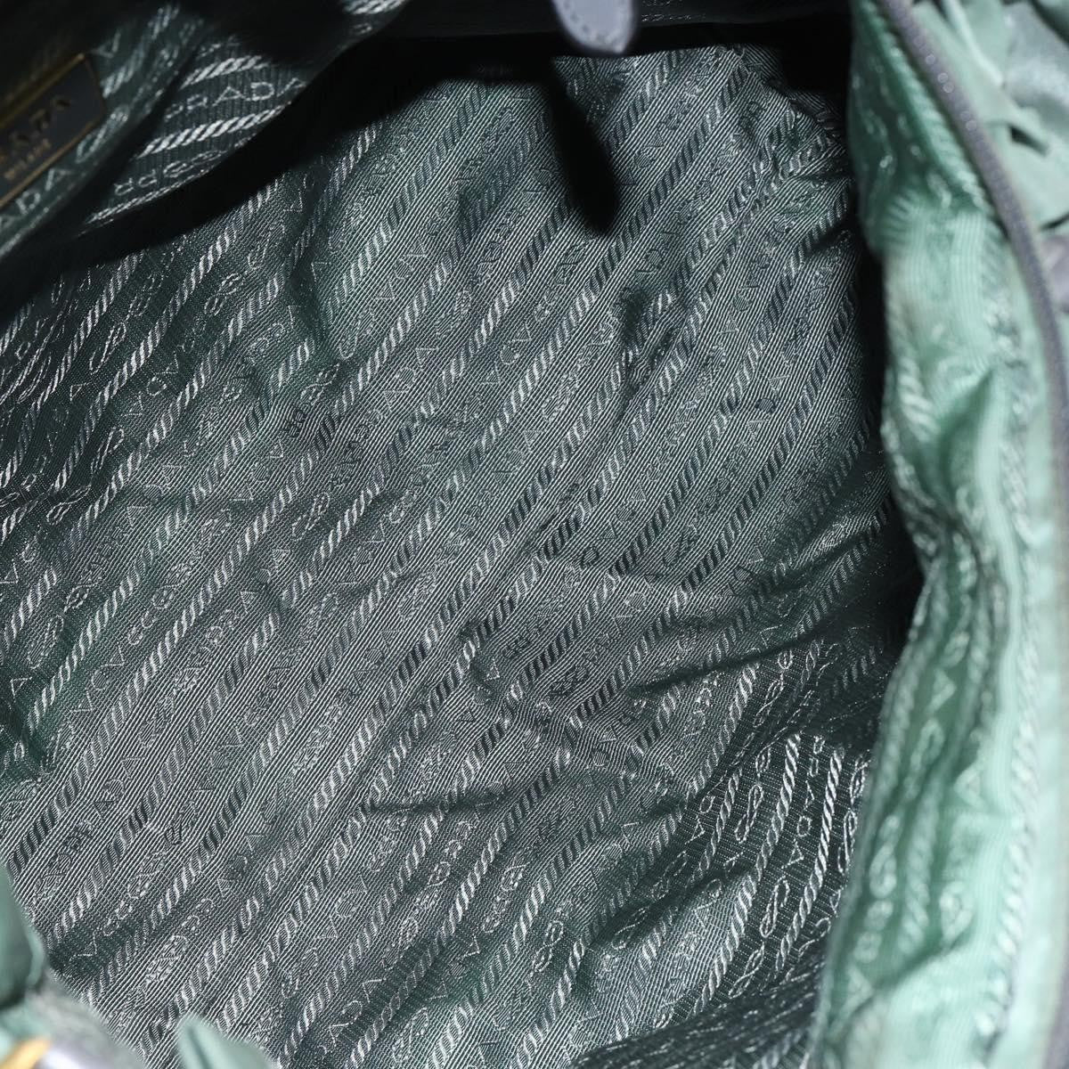 Prada Convertible Bow Tote Tessuto Green Nylon Handbag (Authentic  )