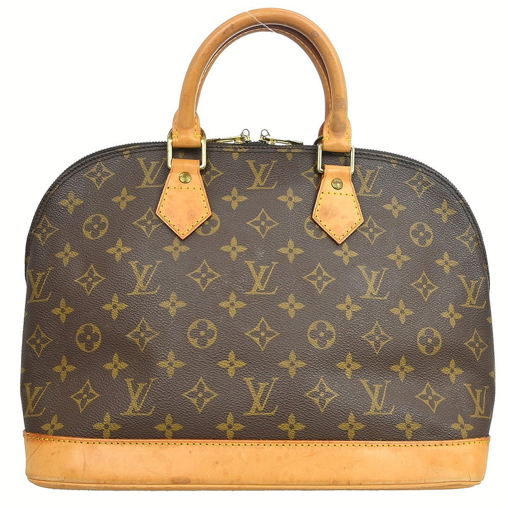 Louis Vuitton Alma Handbag Monogram Canvas Brown Canvas Handbag ( )