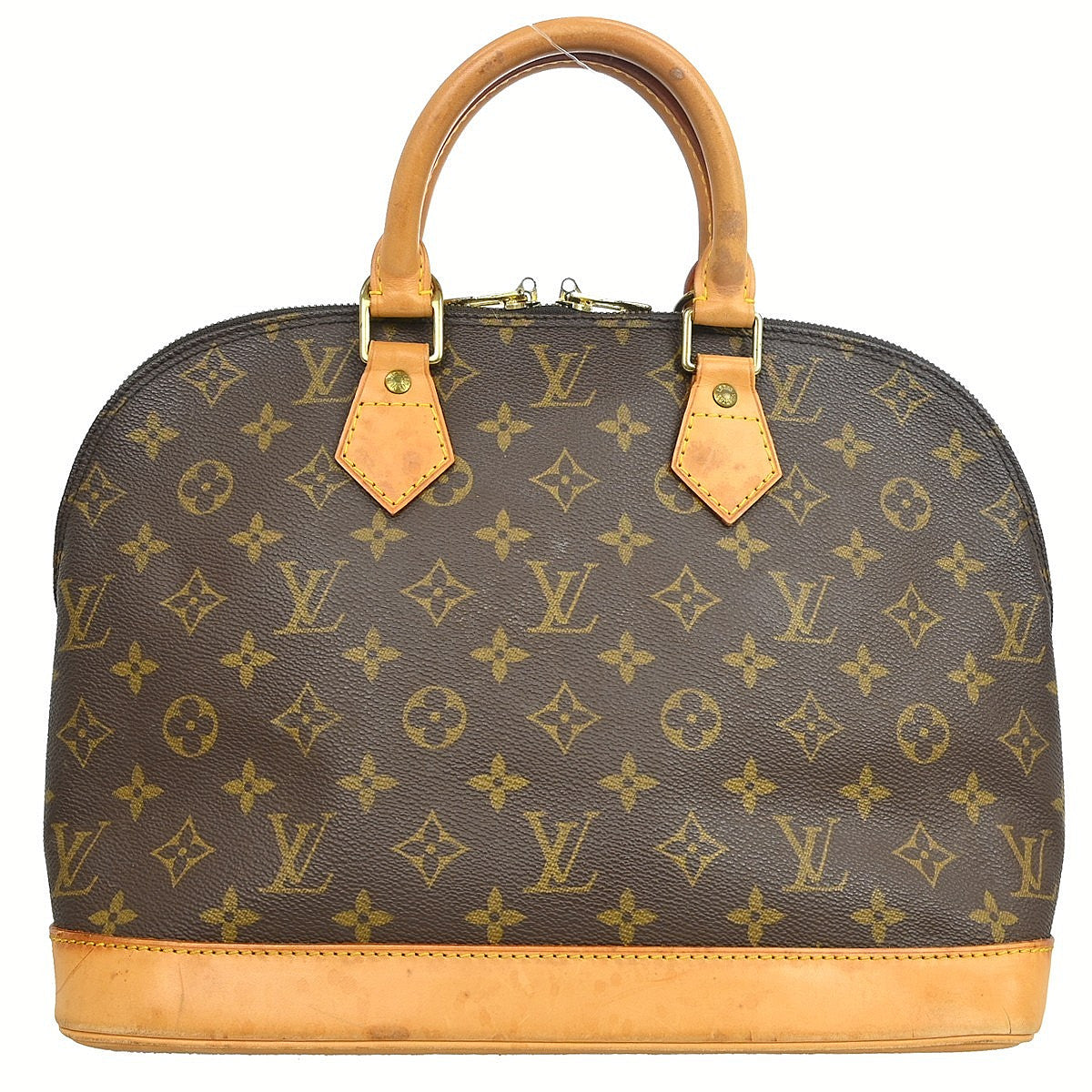 Louis Vuitton Alma Handbag Monogram Canvas Brown Canvas Handbag ( )