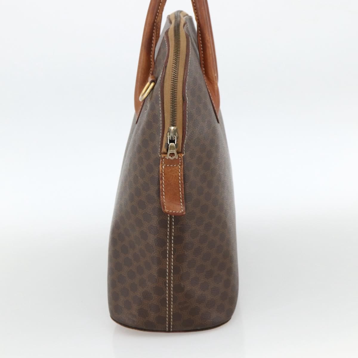 Celine Macadam Handbag Macadam With Leather Brown Canvas Handbag (Authentic  )