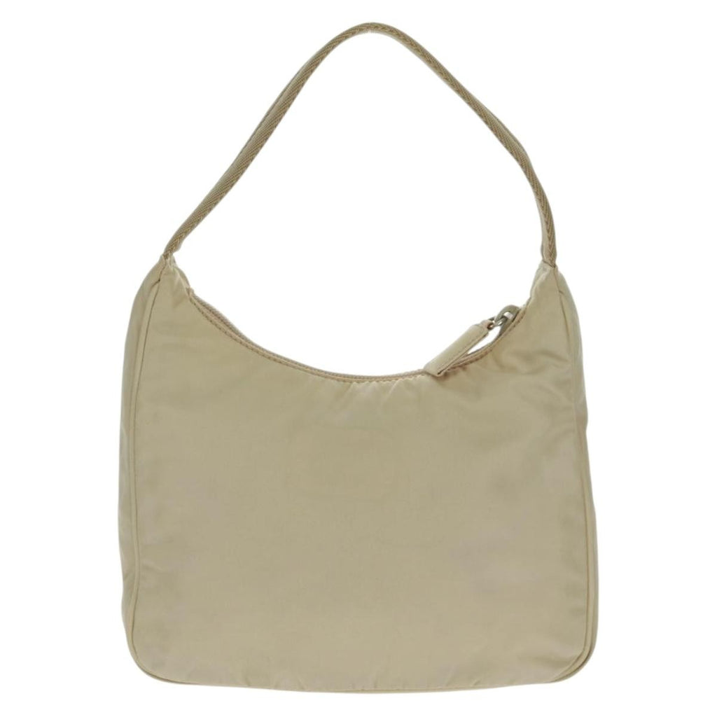 Prada Hobo Tessuto Beige Nylon Handbag (Authentic  )