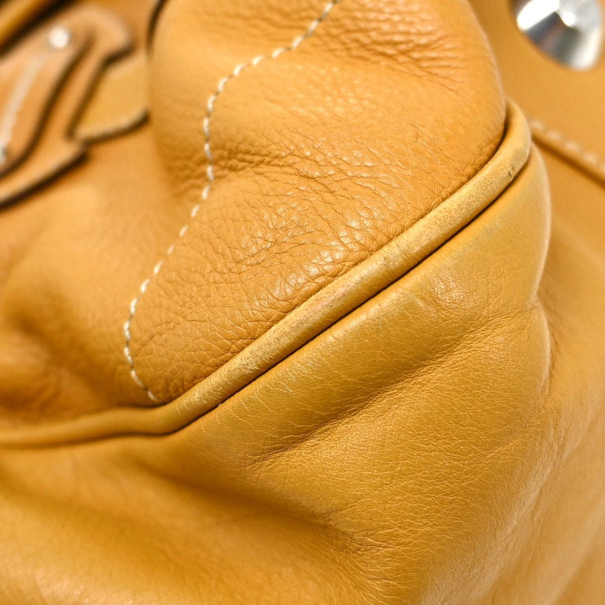 Christian Dior Vintage Boston Bag Leather Brown Leather Handbag ( )