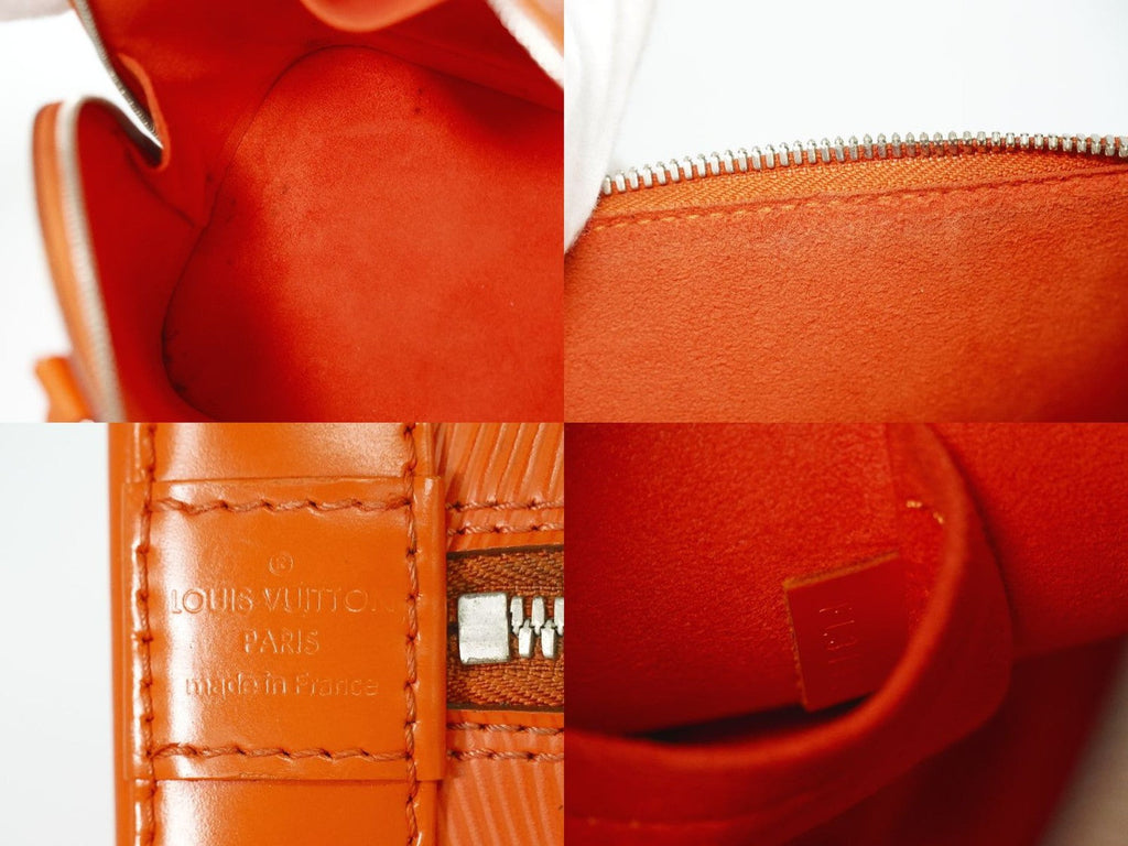Louis Vuitton Alma Handbag Epi Leather Orange Leather Handbag ( )