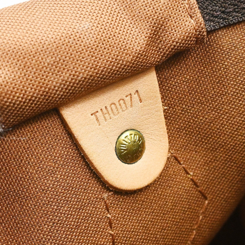 Louis Vuitton Speedy Handbag Monogram Canvas Brown Canvas Handbag ( )