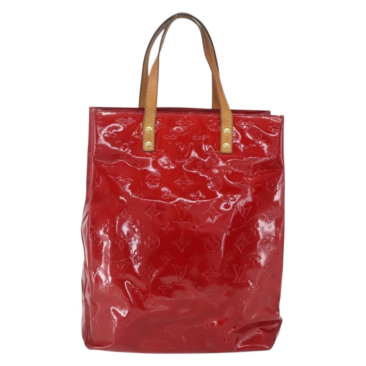Louis Vuitton Reade Handbag Monogram Vernis Red Patent_Leather Handbag (Authentic  )