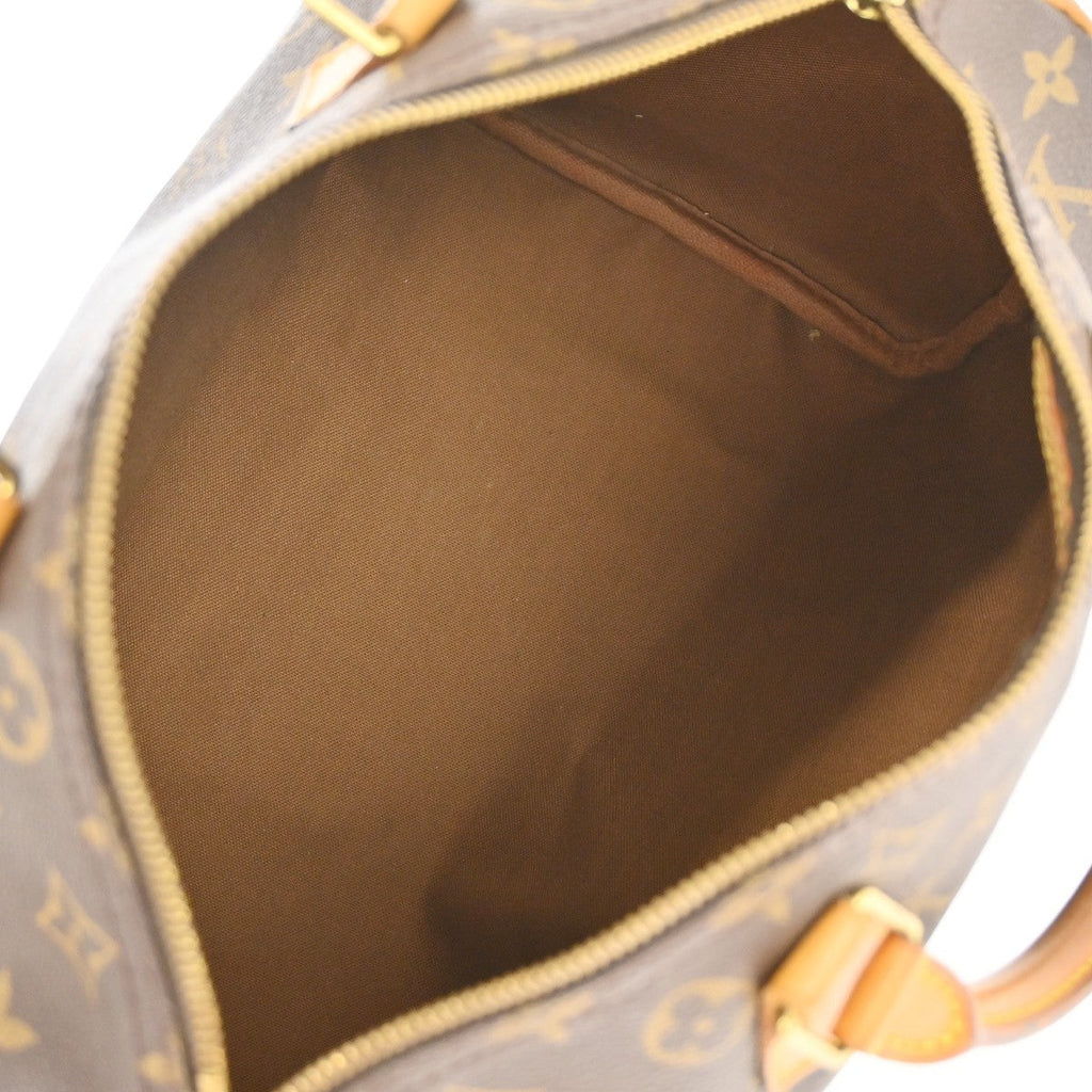 Louis Vuitton Speedy Handbag Monogram Canvas Brown Canvas Handbag ( )