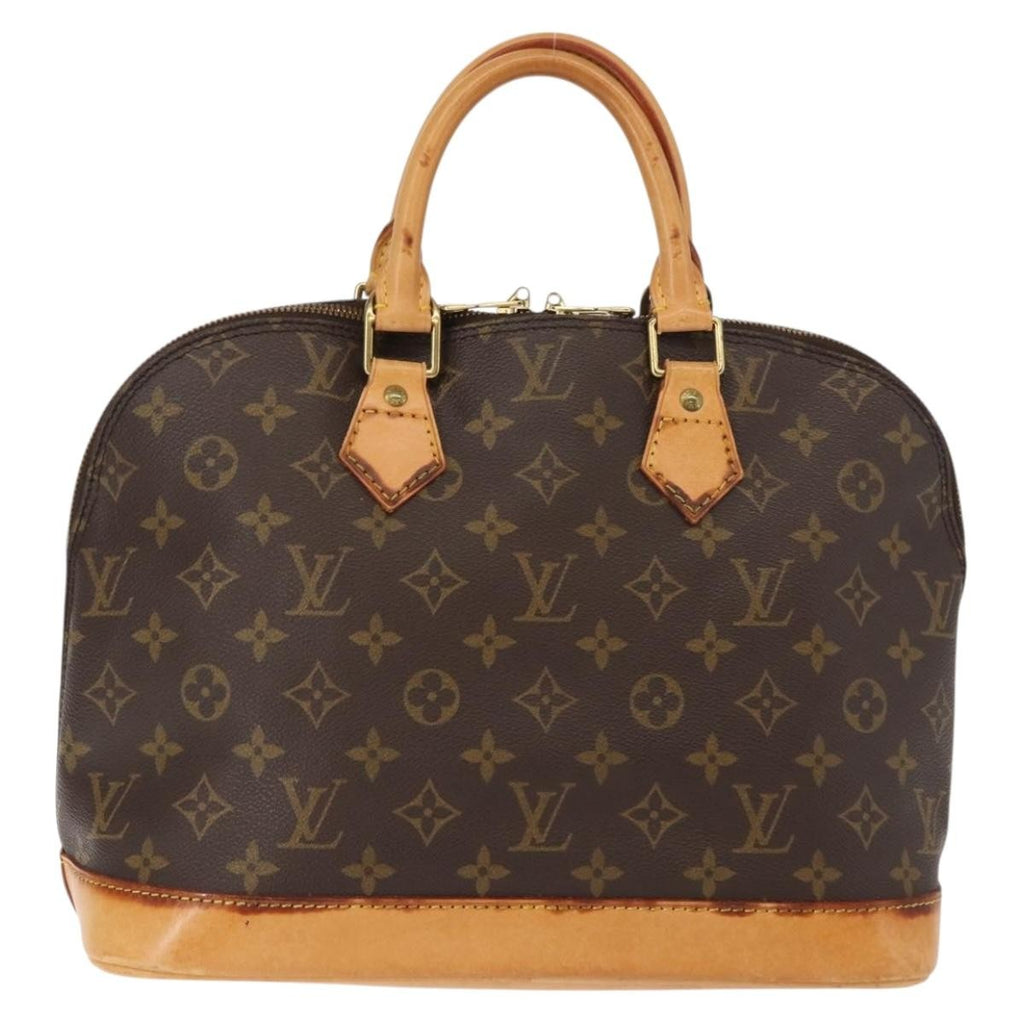 Louis Vuitton Alma Handbag Monogram Canvas Brown Canvas Handbag (Authentic  )