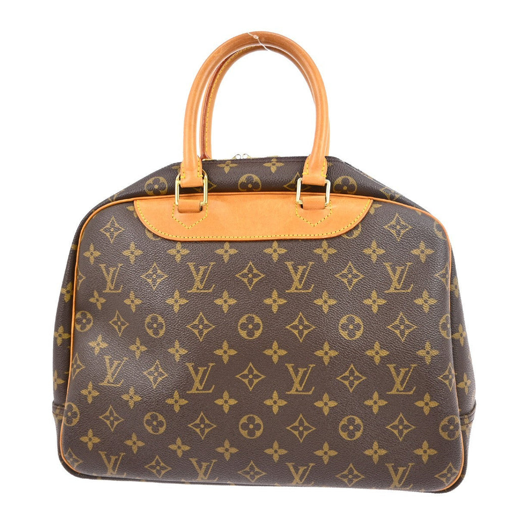 Louis Vuitton Deauville Handbag Monogram Canvas Brown Canvas Handbag ( )