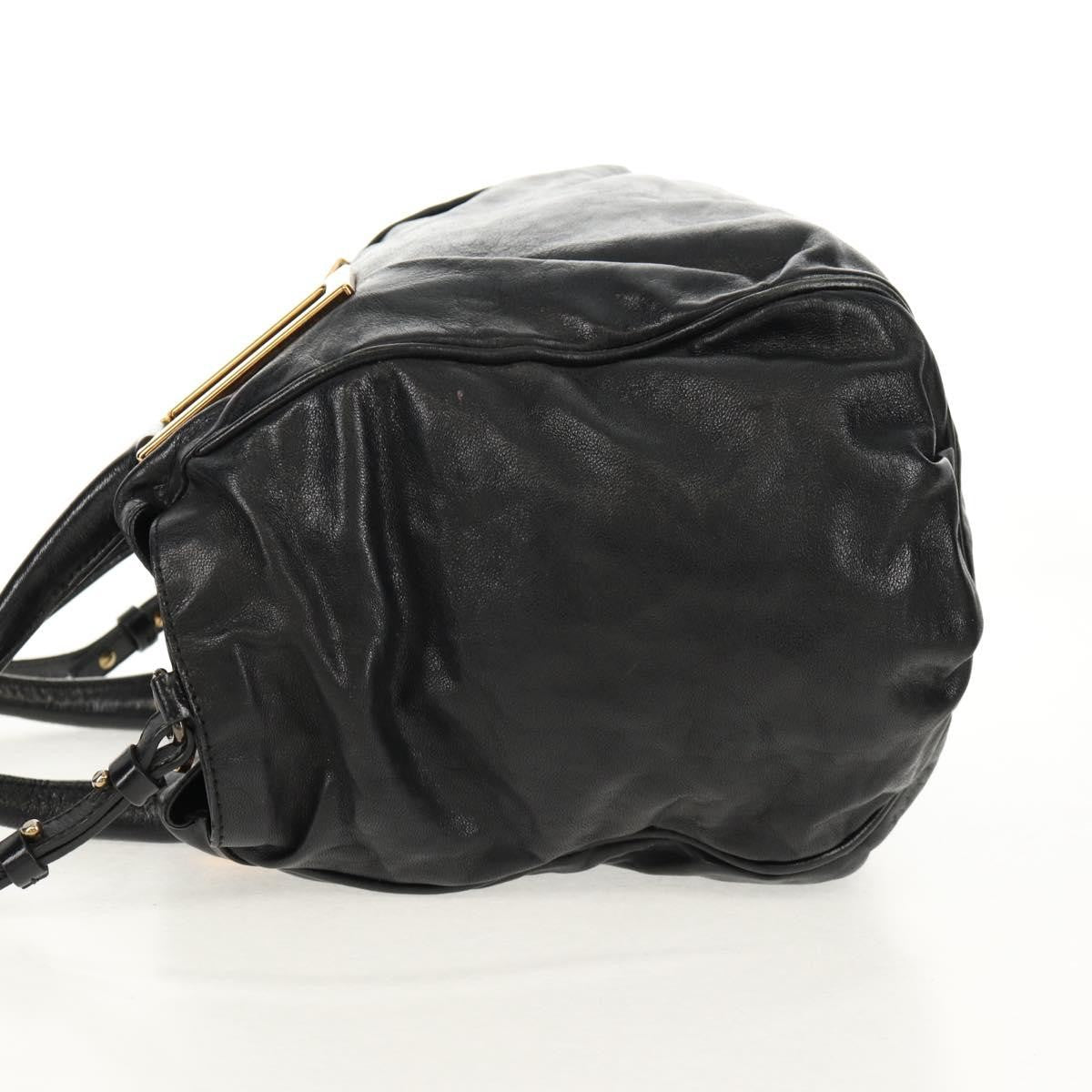 Chloe Ethel Handbag Leather Black Leather Handbag (Authentic  )