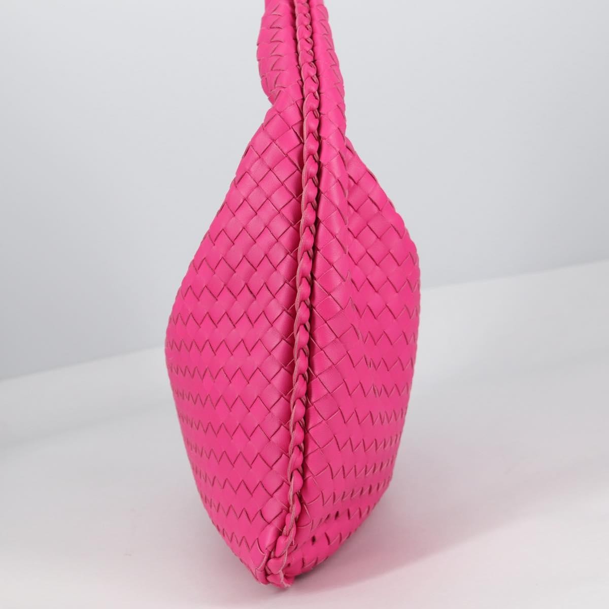 Bottega Veneta Veneta Hobo Intrecciato Nappa Pink Leather Bag (Authentic  )