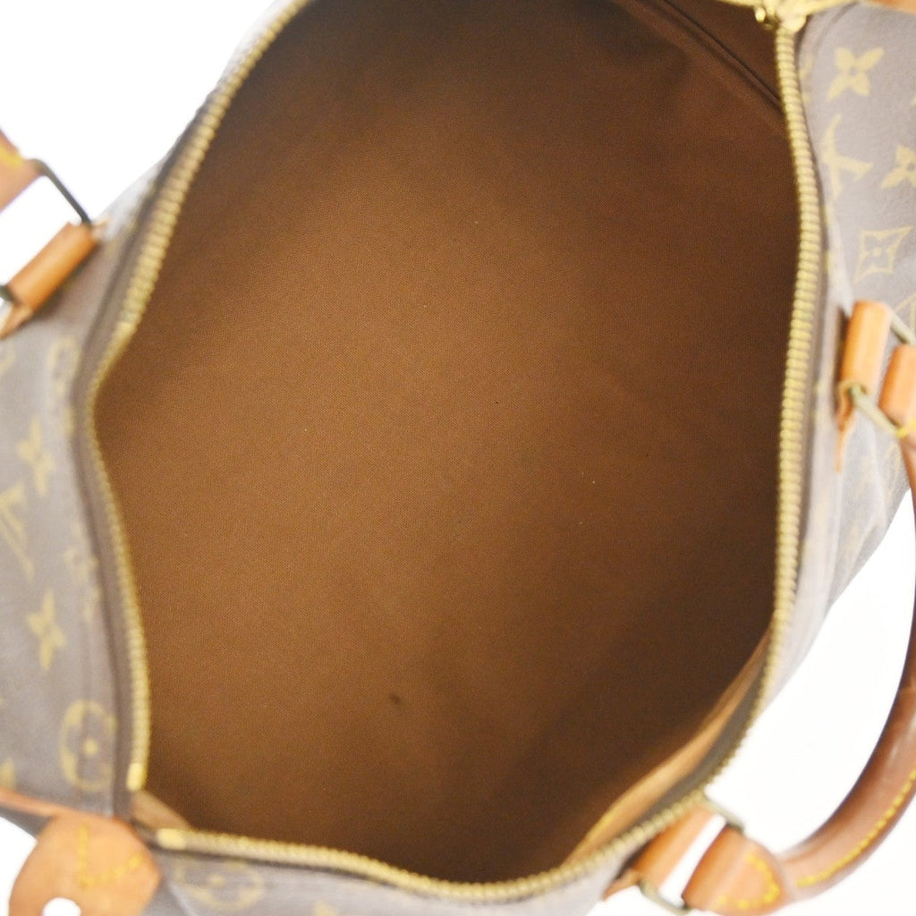 Louis Vuitton Speedy Handbag Monogram Canvas Brown Canvas Handbag ( )