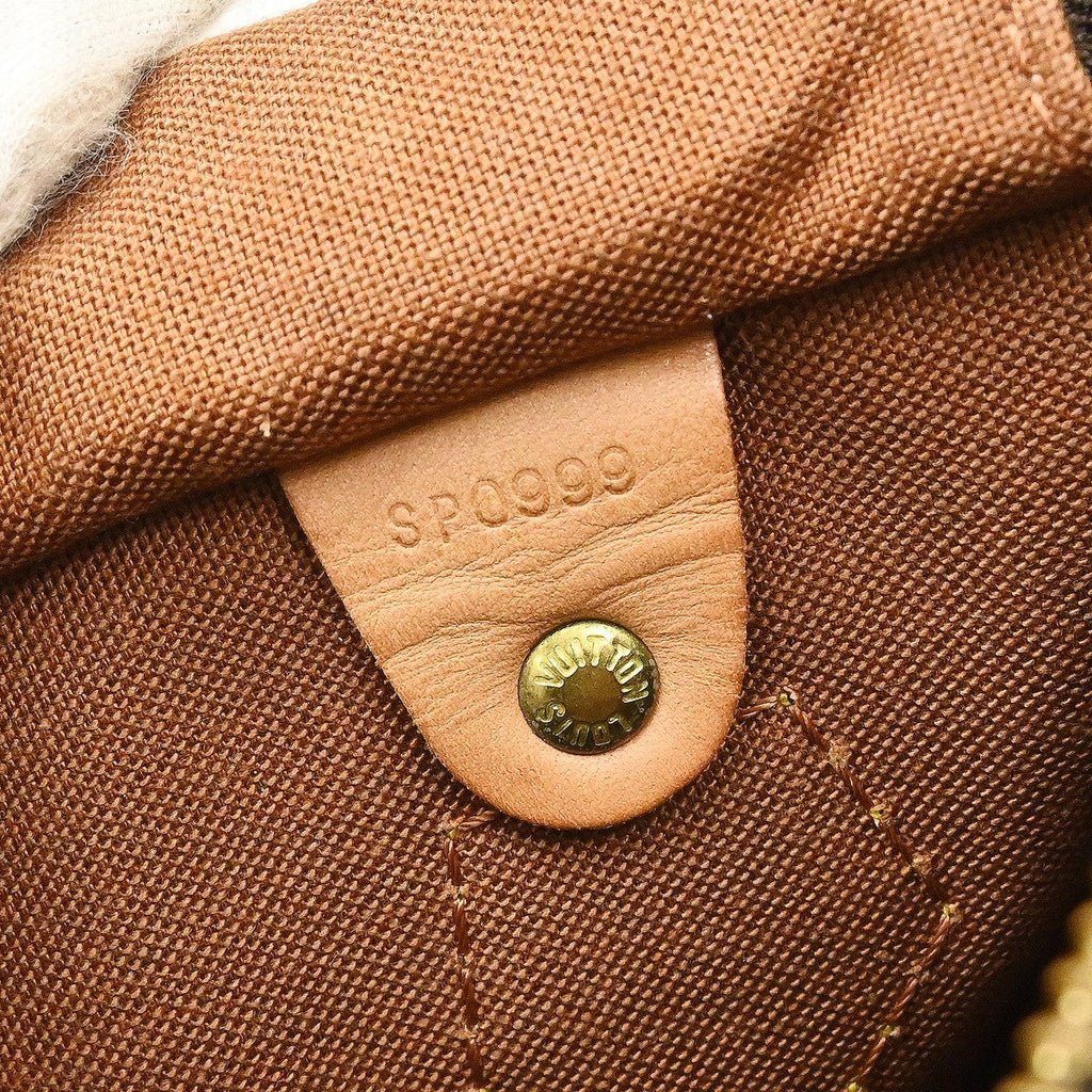 Louis Vuitton Speedy Handbag Monogram Canvas Brown Canvas Handbag ( )