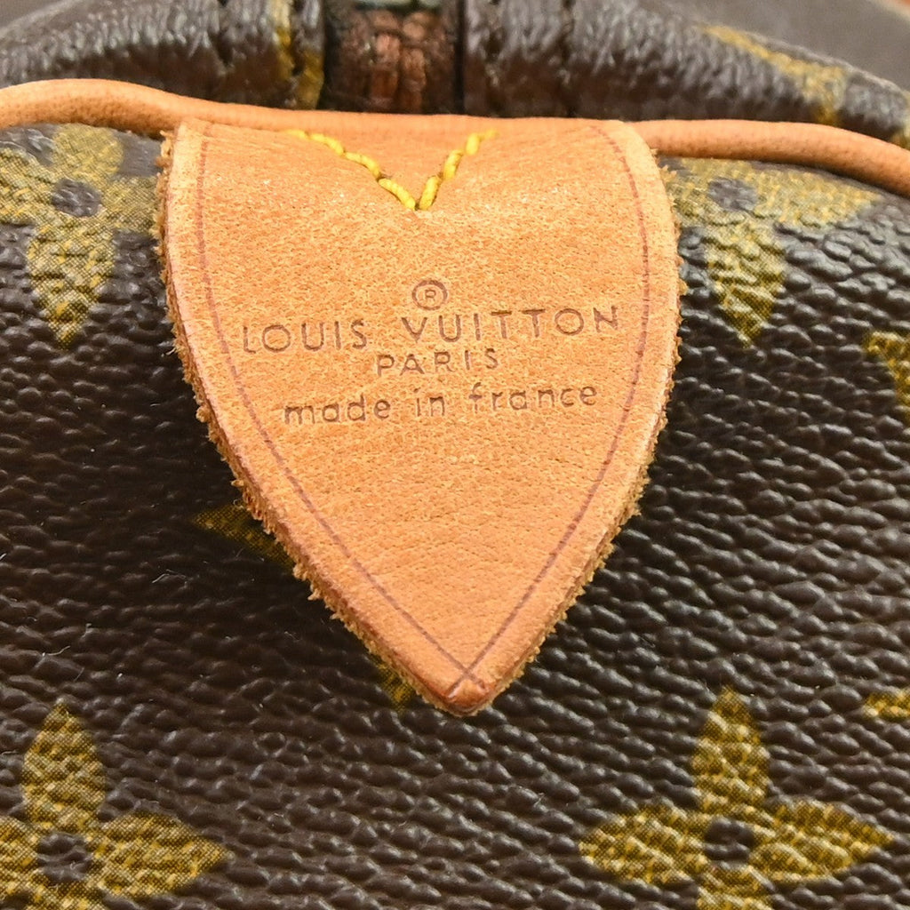 Louis Vuitton Speedy Handbag Monogram Canvas Brown Canvas Handbag ( )