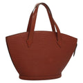 Louis Vuitton Saint Jacques Handbag Epi Leather Brown Leather Handbag (Authentic  )