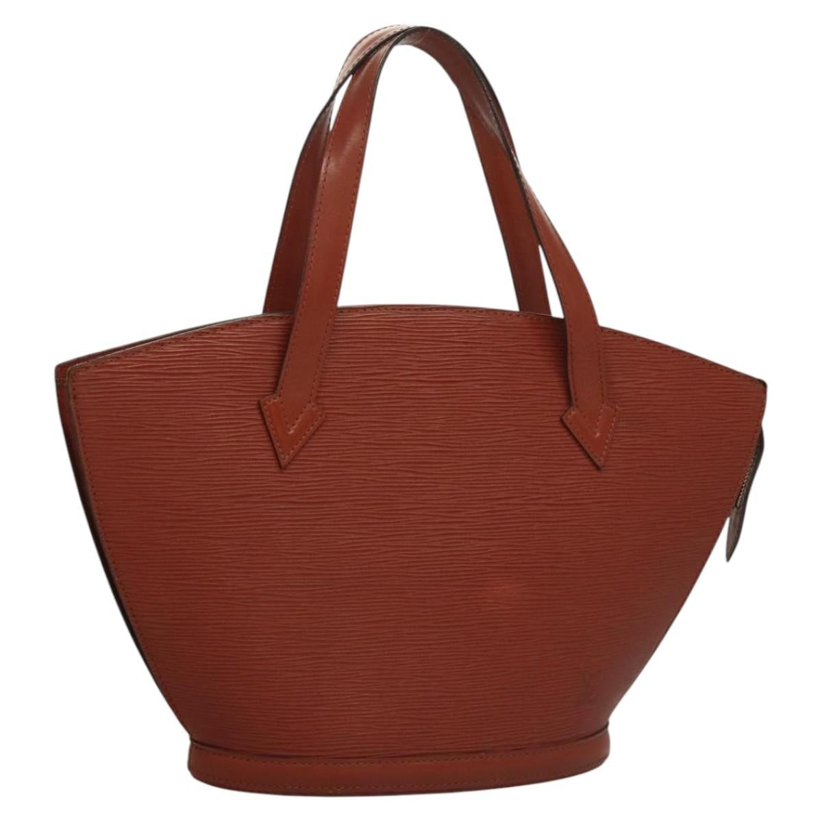 Louis Vuitton Saint Jacques Handbag Epi Leather Brown Leather Handbag (Authentic  )