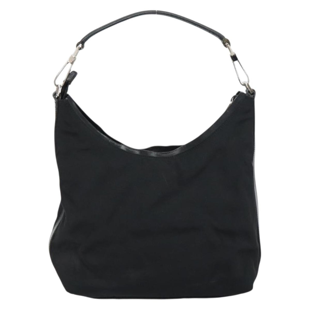 Gucci Zip Hobo Nylon Black Nylon Handbag (Authentic  )
