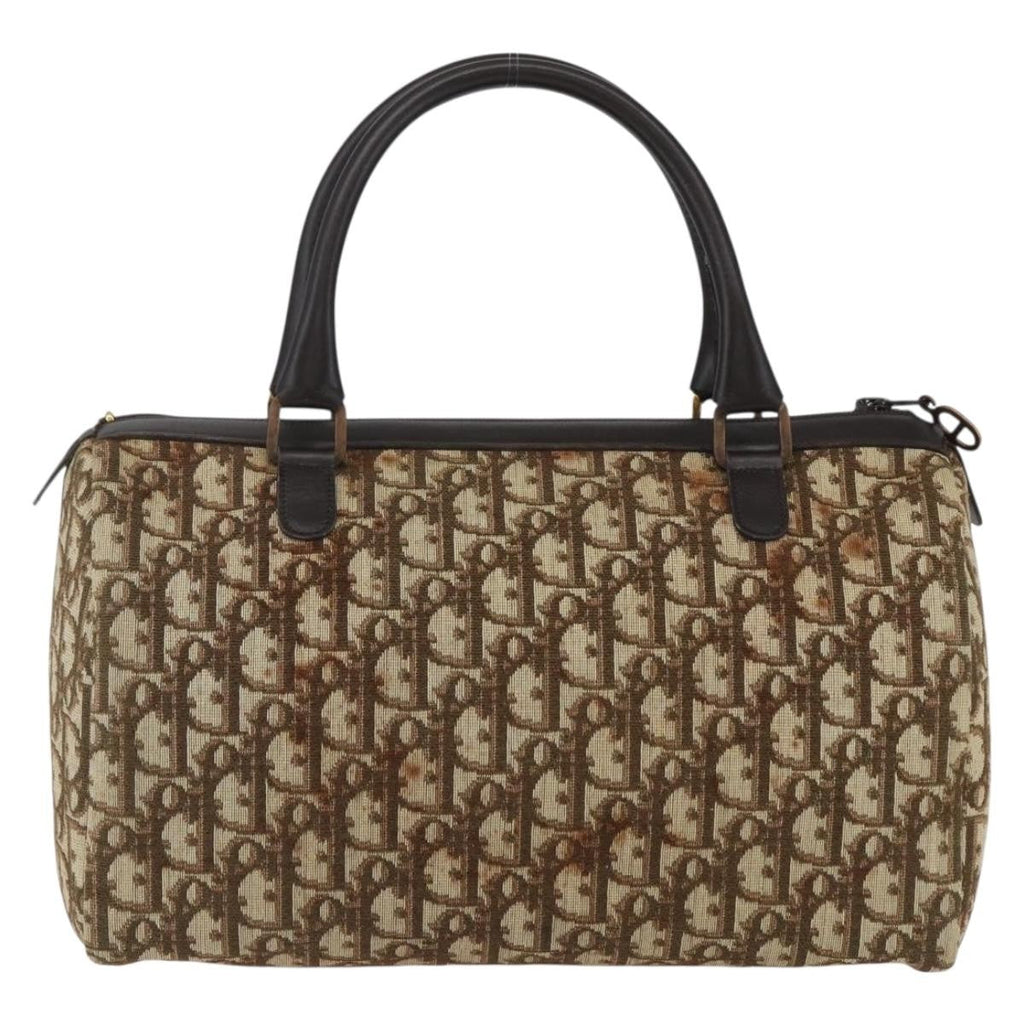 Christian Dior Trotter Shoulder Bag Canvas Beige Canvas Handbag ( )