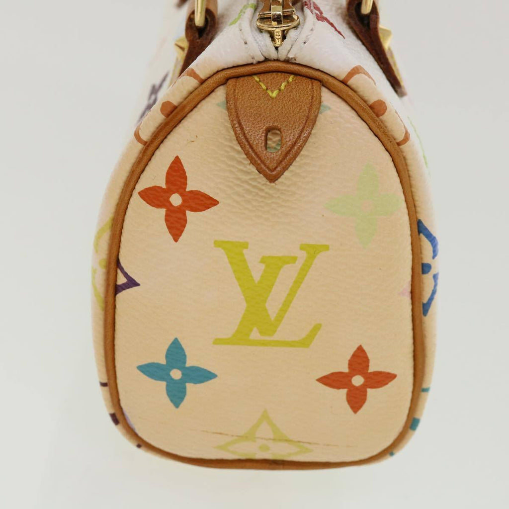 Louis Vuitton Speedy Mini Hl Handbag Monogram Multicolor White Canvas Bag (Authentic  )