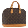 Louis Vuitton Alma Handbag Monogram Canvas Brown Canvas Handbag (Authentic  )