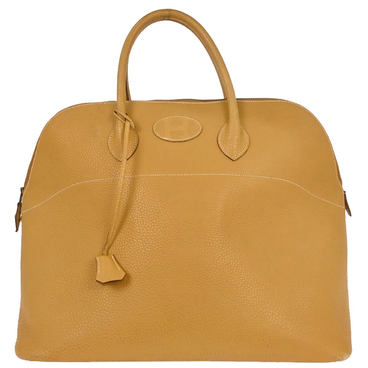 Hermes Bolide Bag Ardennes Beige Leather Handbag (Authentic  )