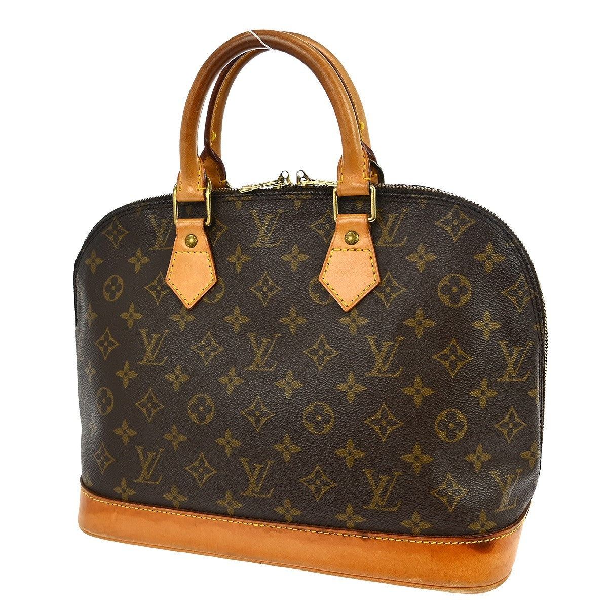 Louis Vuitton Alma Handbag Monogram Canvas Brown Canvas Handbag ( )