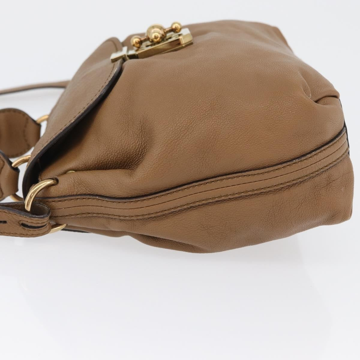 Chloe Elsie Convertible Satchel Leather Brown Leather Handbag (Authentic  )