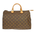 Louis Vuitton Speedy Handbag Monogram Canvas Brown Canvas Handbag ( )