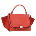 Celine Trapeze Bag Leather Red Leather Handbag (Authentic  )
