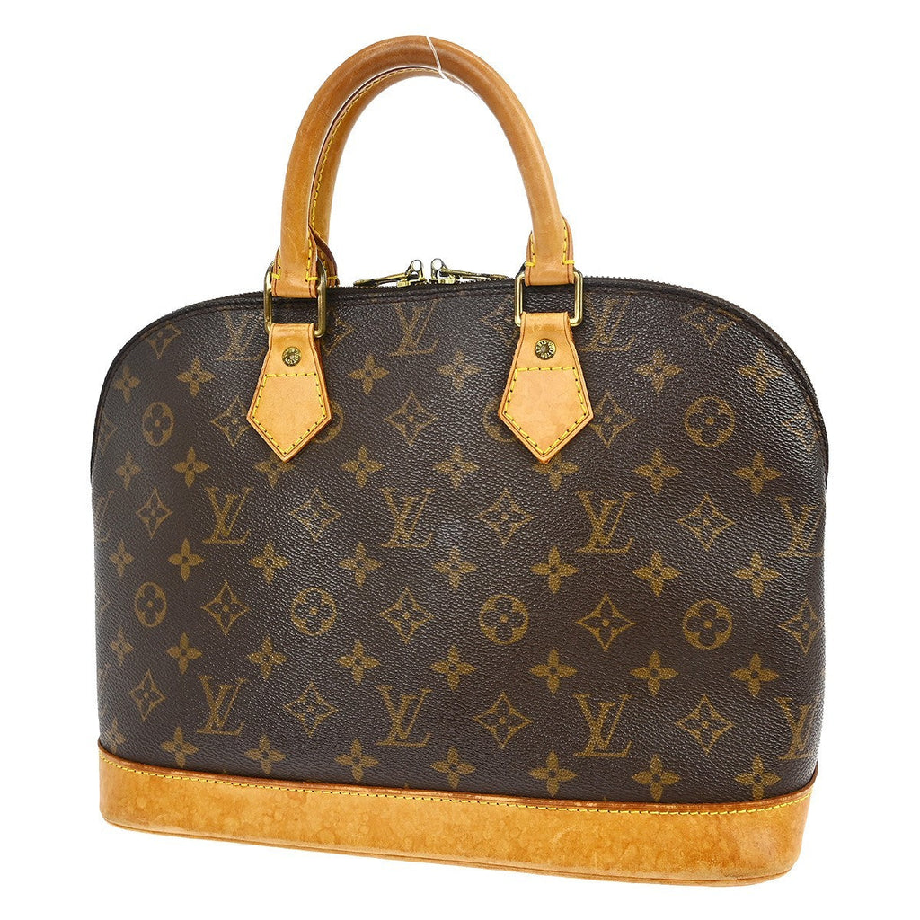 Louis Vuitton Alma Handbag Monogram Canvas Brown Canvas Handbag ( )