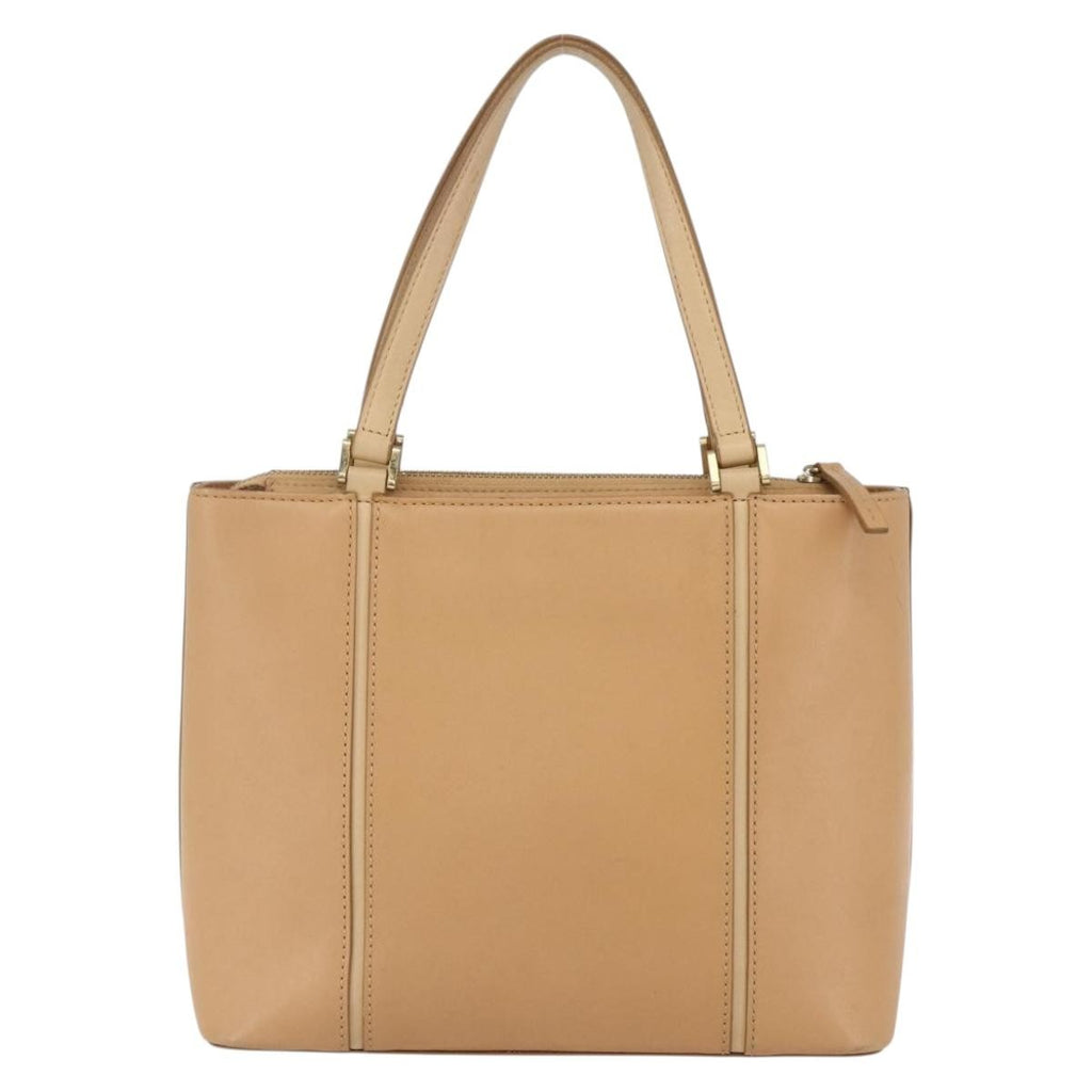Burberry Vintage Handbag Leather Beige Leather Handbag (Authentic  )