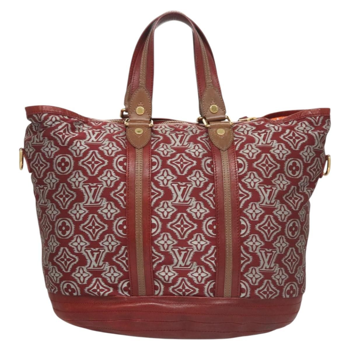 Louis Vuitton Aviator Handbag Limited Edition Monogram Jacquard Burgundy Canvas Handbag (Authentic  )